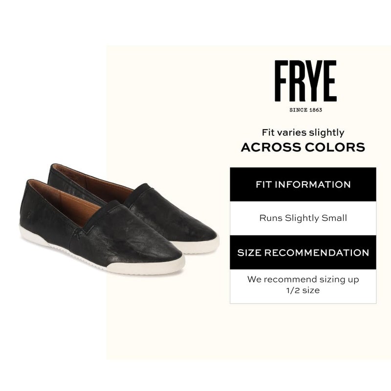 Frye Melanie Slip On Shoes for Women Crafted from Premium Leather with White Rubber Toe Bumpers and Soles, Leather Lining, and Removable Footbeds â€“ 1 Â¼â€ Outsole, Black - 7.5 M - Image 3
